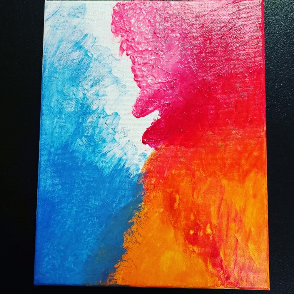 "Fire & Smoke" Original art: Acrylic & Guauche